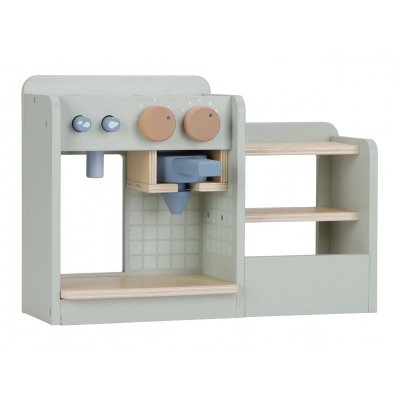 Little Dutch Kávovar dřevěný velký s příslušenstvím - Coffee House - obrázek