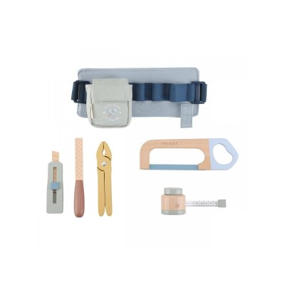 Little Dutch Pásek s dřevěným nářadím - Blue - obrázek