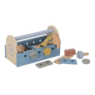 Little Dutch Box s nářadím dřevěný - Blue - obrázek