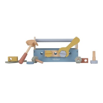 Little Dutch Box s nářadím dřevěný - Blue - obrázek