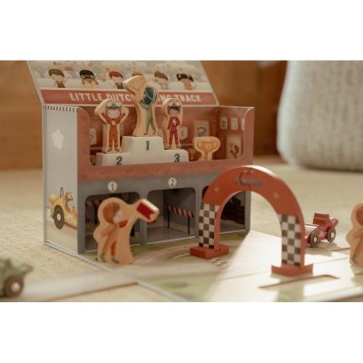 Little Dutch Závodní dráha s doplňky v kufříku - obrázek