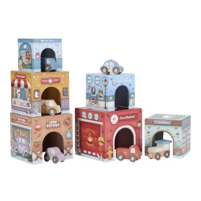 Little Dutch Kostky stohovací s autíčky