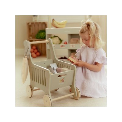 Little Dutch Nákupní vozík s doplňky dřevěný - obrázek