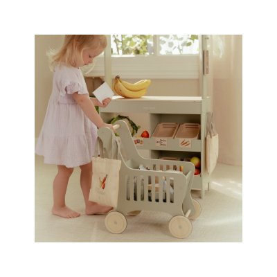 Little Dutch Nákupní vozík s doplňky dřevěný - obrázek