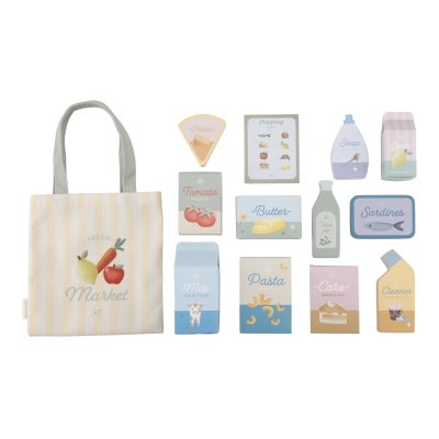 Little Dutch Nákupní vozík s doplňky dřevěný - obrázek