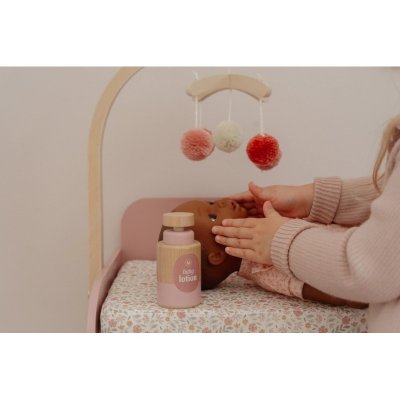 Little Dutch Přebalovací pult pro panenky dřevěný - Soft Flowers - obrázek