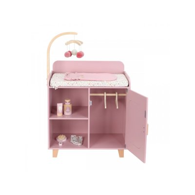 Little Dutch Přebalovací pult pro panenky dřevěný - Soft Flowers - obrázek