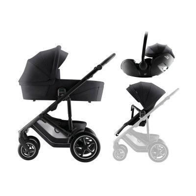 Britax Römer Smile 5Z Set Kompletní kočárek Style + Autosedačka - Carbon Black