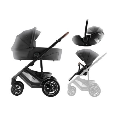 Britax Römer Smile 5Z Set Kompletní kočárek Style + Autosedačka - Mineral Grey