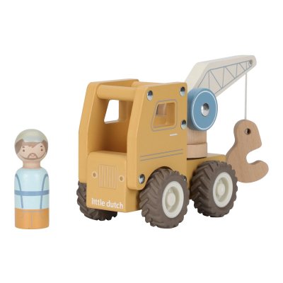Little Dutch Autojeřáb dřevěný - obrázek