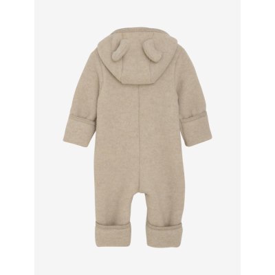 Huttelihut Kombinéza z merino vlny s oušky - Camel Melange, vel. 62 - obrázek