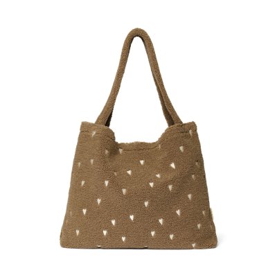 Studio Noos Taška Mom Bag Teddy - Brown Hearts - obrázek