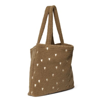 Studio Noos Taška Mom Bag Teddy - Brown Hearts - obrázek