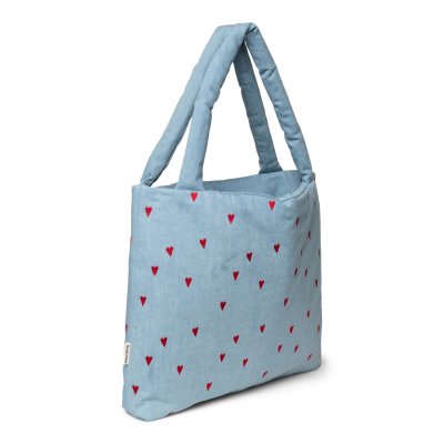 Studio Noos Taška Mom Bag Denim - Blue Hearts - obrázek