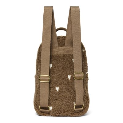 Studio Noos Dětský batůžek Mini Teddy - Brown Hearts - obrázek