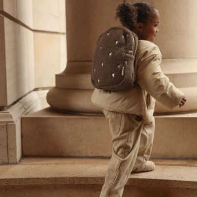 Studio Noos Dětský batůžek Mini Teddy - Brown Hearts