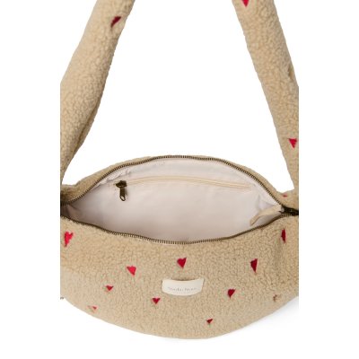 Studio Noos Crossbody taška Mini Teddy - Ecru Hearts - obrázek