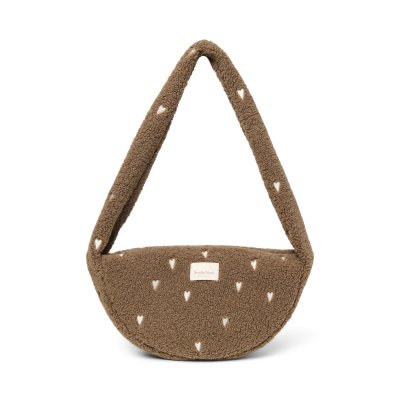 Studio Noos Crossbody taška Mini Teddy - Brown Hearts - obrázek