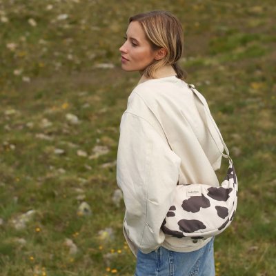 Studio Noos Crossbody ledvinka Puffy - Brownish Holy Cow