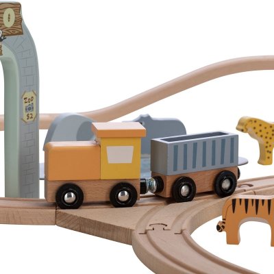 FreeOn Free2Play Dřevěná vláčkodráha se zvířátky - obrázek