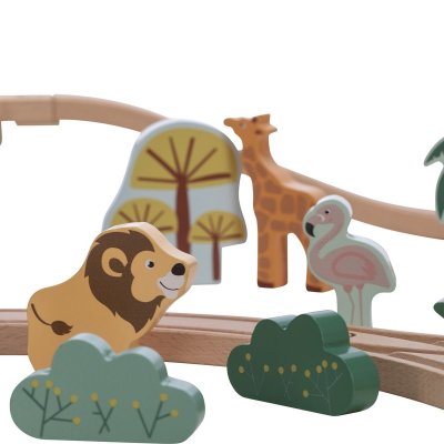 FreeOn Free2Play Dřevěná vláčkodráha se zvířátky - obrázek