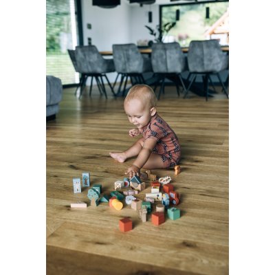 FreeOn Free2Play Dřevěné kostky - Farma, 36 ks - obrázek