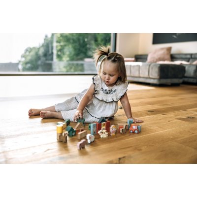 FreeOn Free2Play Dřevěné kostky - Farma, 36 ks - obrázek