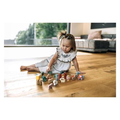 FreeOn Free2Play Dřevěné kostky - Farma, 36 ks - obrázek