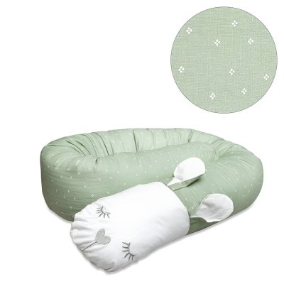 Vinter & Bloom Meadow Mantinel a kojící polštář - Green Fields