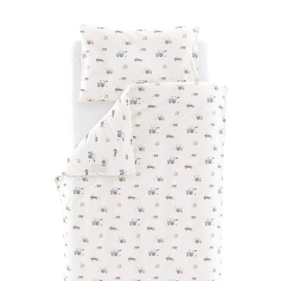 Träumeland Povlečení Jersey 100/135 + 40/60 - Little Farm Blau - obrázek