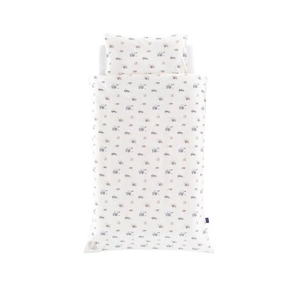 Träumeland Povlečení Jersey 100/135 + 40/60 - Little Farm Blau