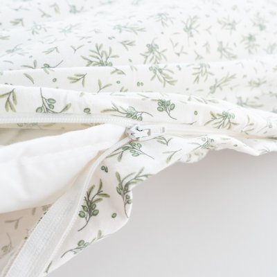 Träumeland Povlečení do kolébky Jersey 80/80 + 35/40 - Olive - obrázek
