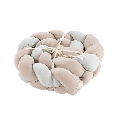 Träumeland Copánkový mantinel Signature - Taupe & Mint, 180 cm