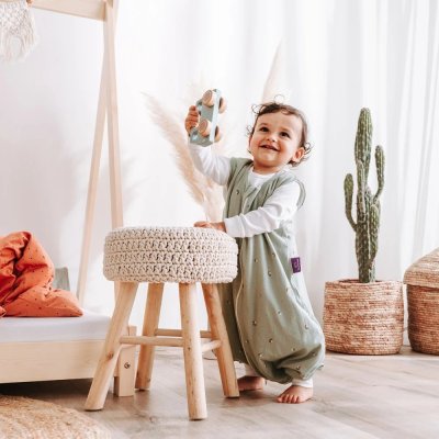 Träumeland Lehký spací pytel „to Go“ - Little Farm Blau, 92 cm - obrázek