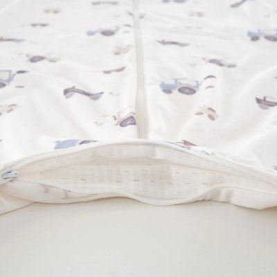 Träumeland Lehký spací pytel „to Go“ - Little Farm Blau, 80 cm - obrázek