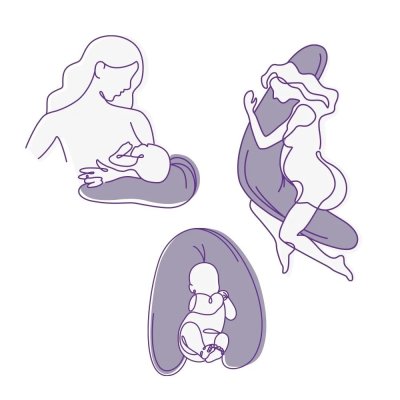 Träumeland Kojící polštář elastický - Little Farm Blau - obrázek