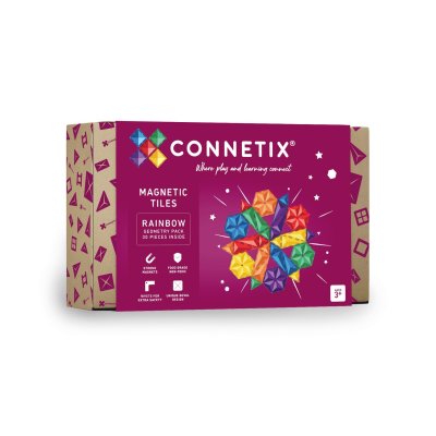 Connetix Magnetická stavebnice - Rainbow Geometry Pack, 30 ks - obrázek