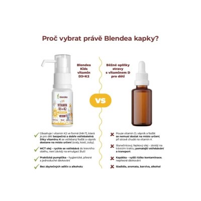 Blendea Vitamin D3 + K2 Kapky pro děti, 10 ml - obrázek