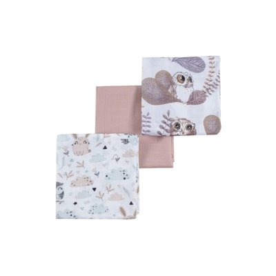 Nanna Mušelínové pleny - Owl, 3 ks - obrázek