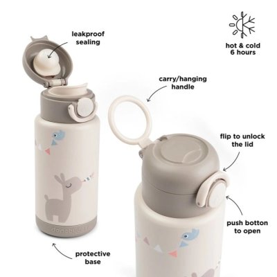 Done by Deer Dětská termoska Celebration - Písková - obrázek