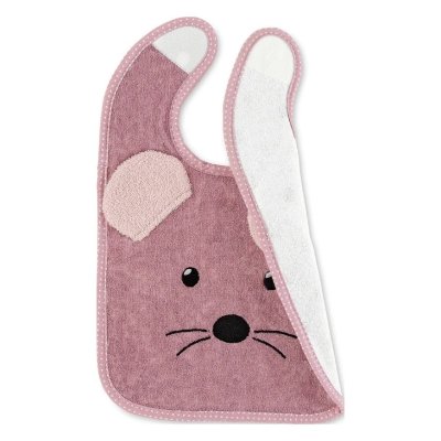 Sterntaler Dětský froté bryndák - Myška Mabel Pink - obrázek