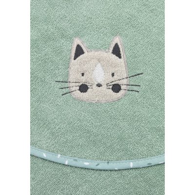 Sterntaler Kojenecká osuška s kapucí 80 x 80 cm - Kočička Lilly Green - obrázek