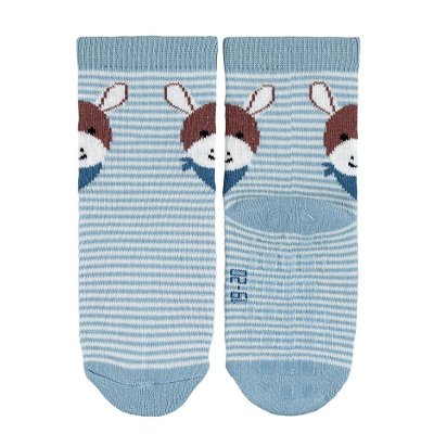 Sterntaler Protiskluzové ponožky GOTS 2 páry - Oslík Emmi Grey Blue, vel. 19/20 - obrázek