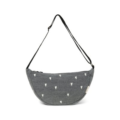 Studio Noos Crossbody ledvinka Denim - Grey Hearts - obrázek