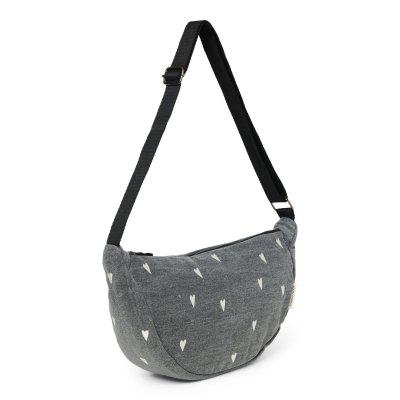 Studio Noos Crossbody ledvinka Denim - Grey Hearts - obrázek