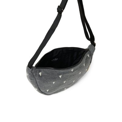 Studio Noos Crossbody ledvinka Denim - Grey Hearts - obrázek