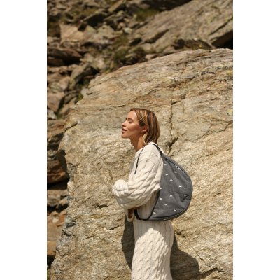 Studio Noos Crossbody ledvinka Denim - Grey Hearts - obrázek