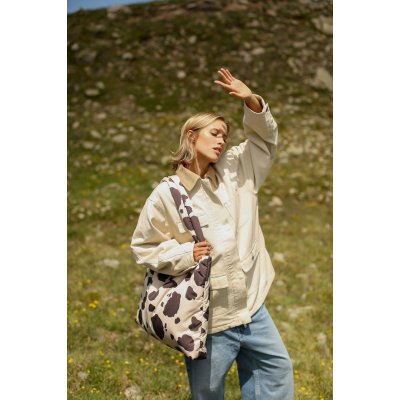 Studio Noos Taška Mom Bag Puffy - Brownish Holy Cow - obrázek