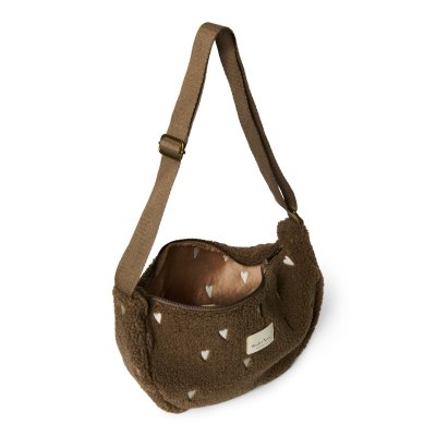 Studio Noos Crossbody ledvinka Teddy - Brown Hearts - obrázek