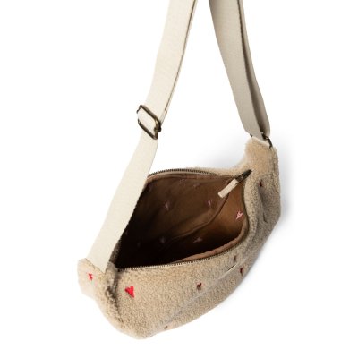 Studio Noos Crossbody ledvinka Teddy - Ecru Hearts - obrázek
